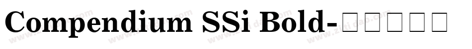 Compendium SSi Bold字体转换